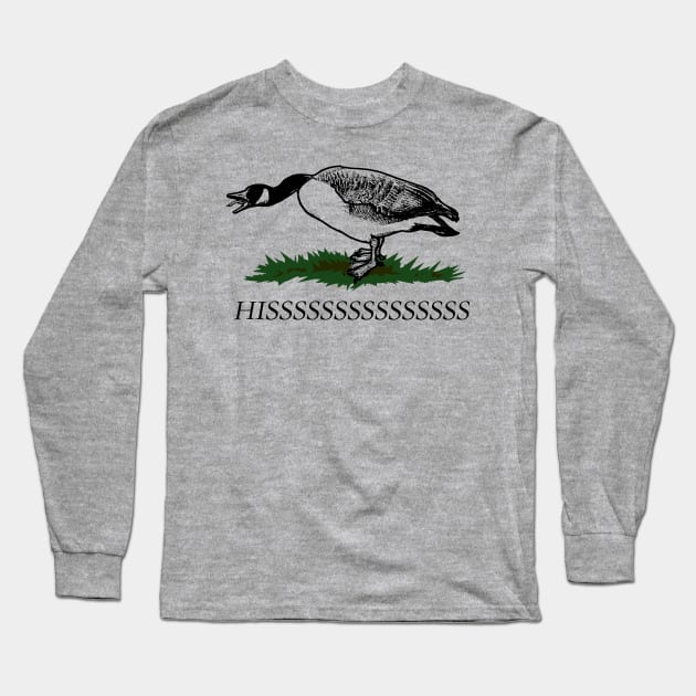 Give Me Liberty or Hisssssss - Don't Tread On Me Goose Long Sleeve T-Shirt by rasabi